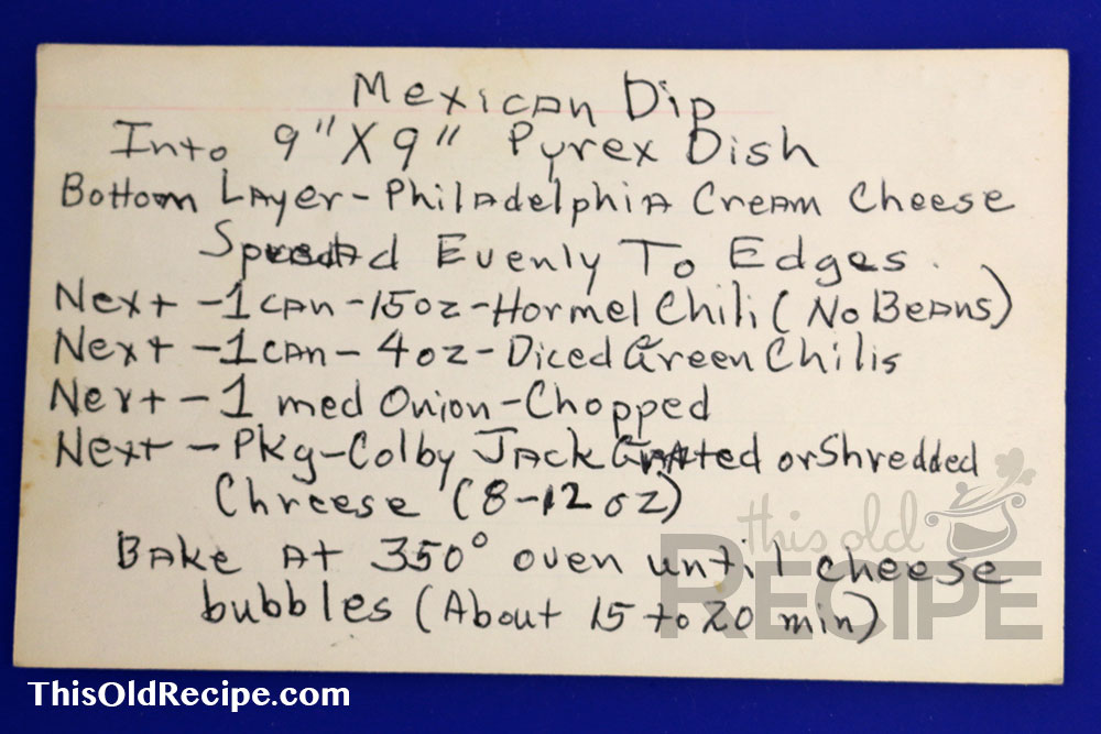 Mexican Dip Recipe